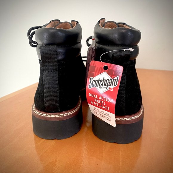 Madewell NWT CityWalk Lug Sole Black Suede Leather Boots 7M - Picture 9 of 14